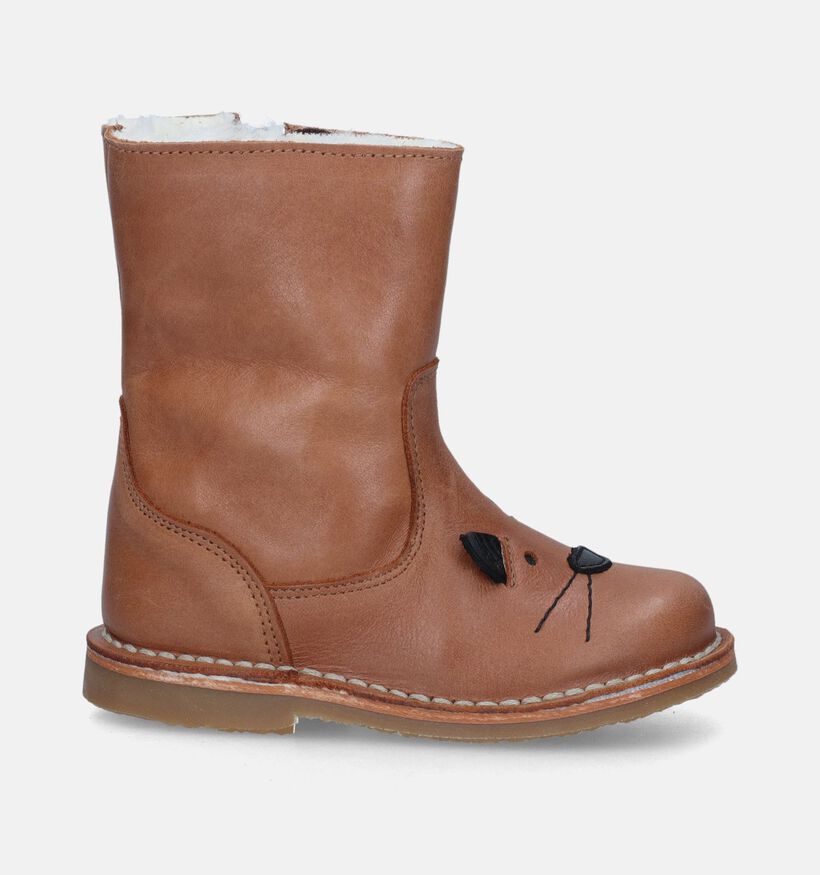 Milo & Mila Bottes courtes en Cognac pour filles (348092)