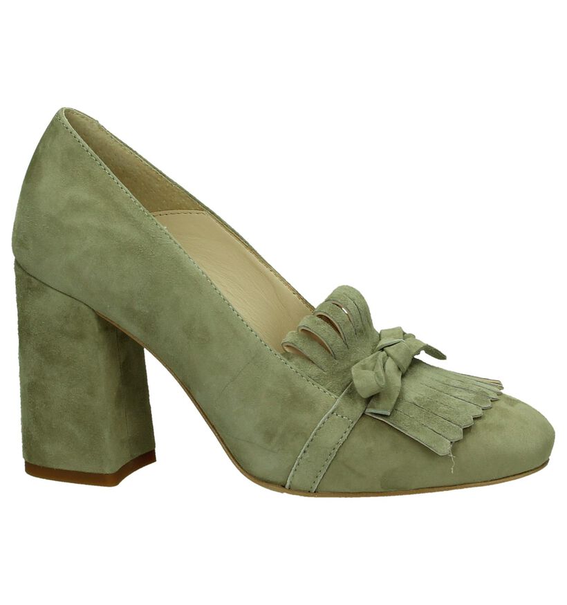 Louisa Escarpins classique en Vert kaki en daim (196462)