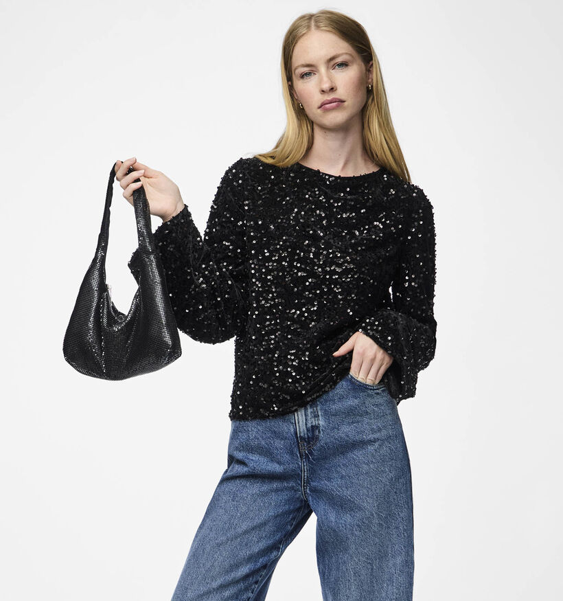 Pieces Rilla Metal Sac à bandoulière en Noir pour femmes (348386)