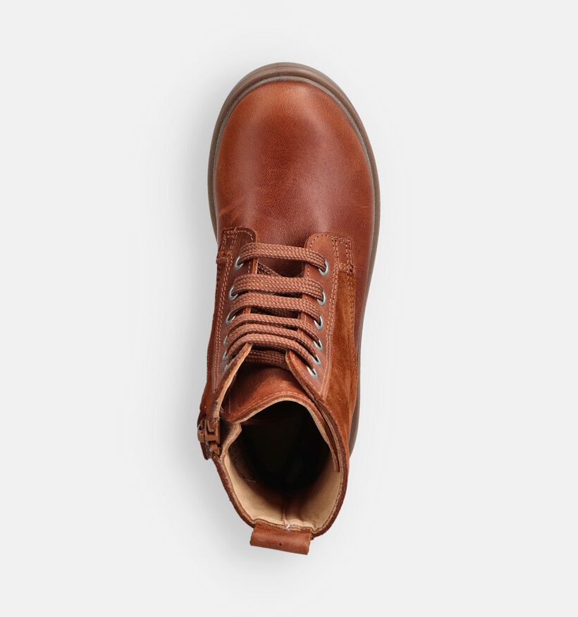 Milo & Mila Cognac Veterboots voor meisjes (363213) - geschikt voor steunzolen