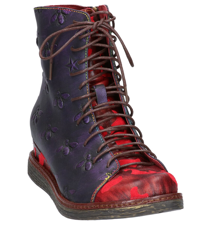 Laura Vita Ernault Bottillons en Violet en cuir (261500)