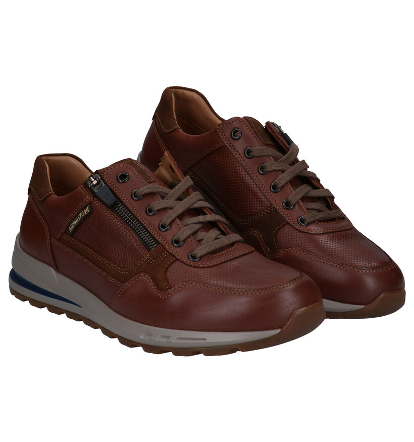 Mephisto Bradley Randy Chaussures à lacets en Cognac pour hommes (354624) - pour semelles orthopédiques