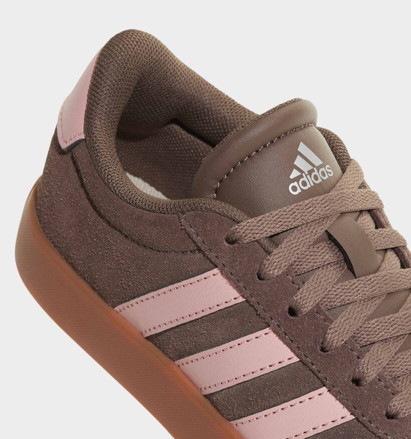 adidas VL Court Bruine Lage Sneakers voor meisjes (375498)