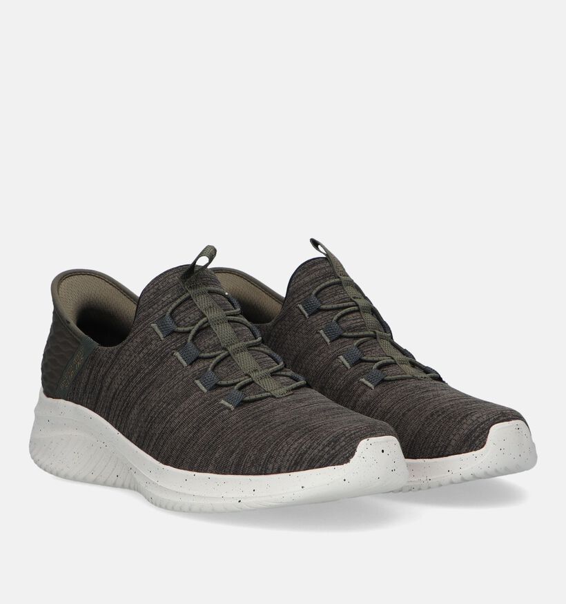 Skechers Ultra Flex 3.0 Kaki Slip-ins voor heren (328116) - geschikt voor steunzolen