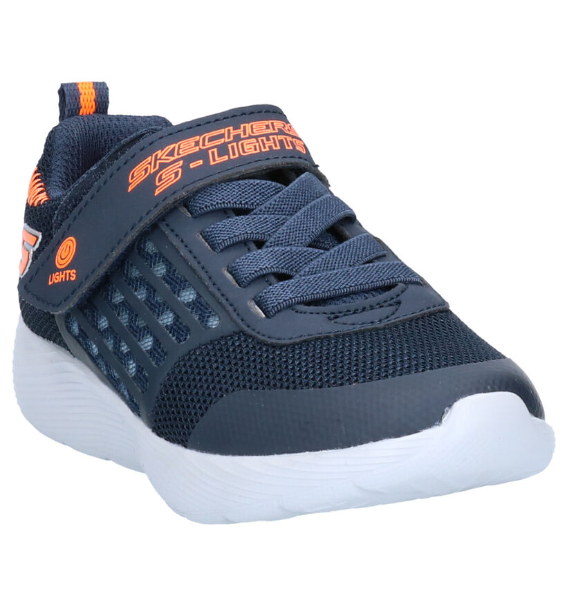 Skechers Dyna Lights Zwarte Sneakers in kunstleer (263927)