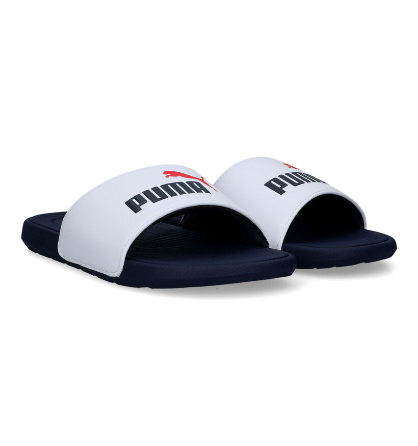 Puma Cool Cat 2.0 Claquettes de picine en Bleu pour filles, garçons (350400)