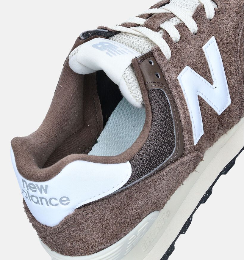 New Balance U 574 Baskets en Brun pour hommes, garçons (343079) - pour semelles orthopédiques