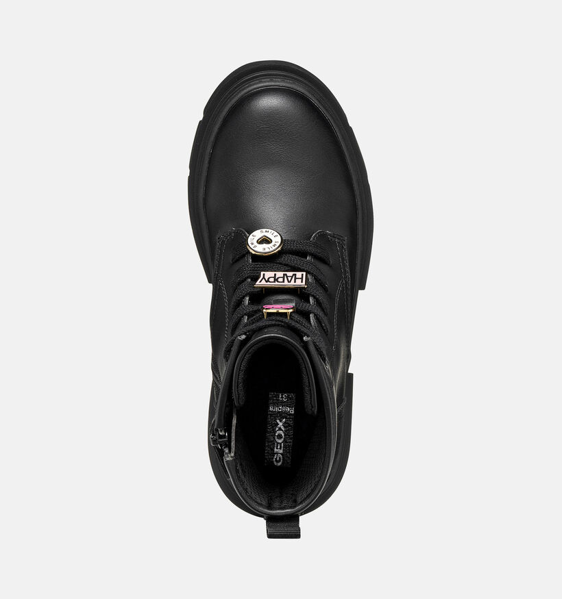 Geox Karsyn Zwarte Boots met Veter en Rits voor meisjes (376266) - geschikt voor steunzolen