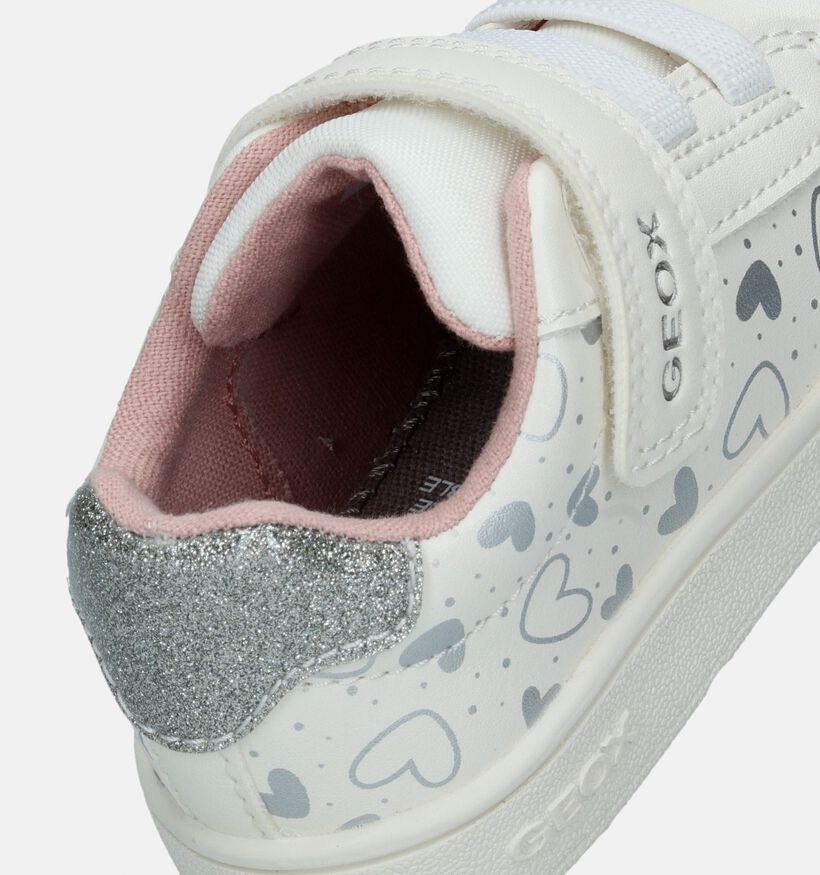 Geox Eclyper Witte Sneakers voor meisjes (339627) - geschikt voor steunzolen