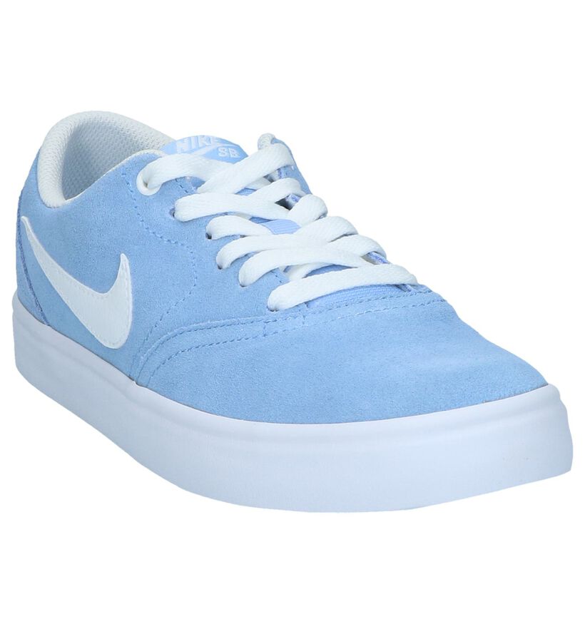 Blauwe Sneakers Nike SB Check Solar in nubuck (238345)