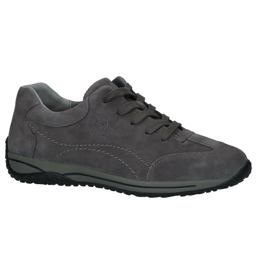 Gabor OptiFit Chaussures à lacets en Gris foncé en nubuck (231277)