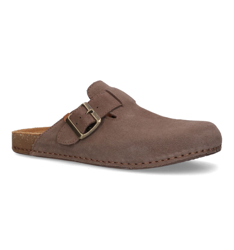 El Naturalista Balance Beige Slippers in daim (323961)