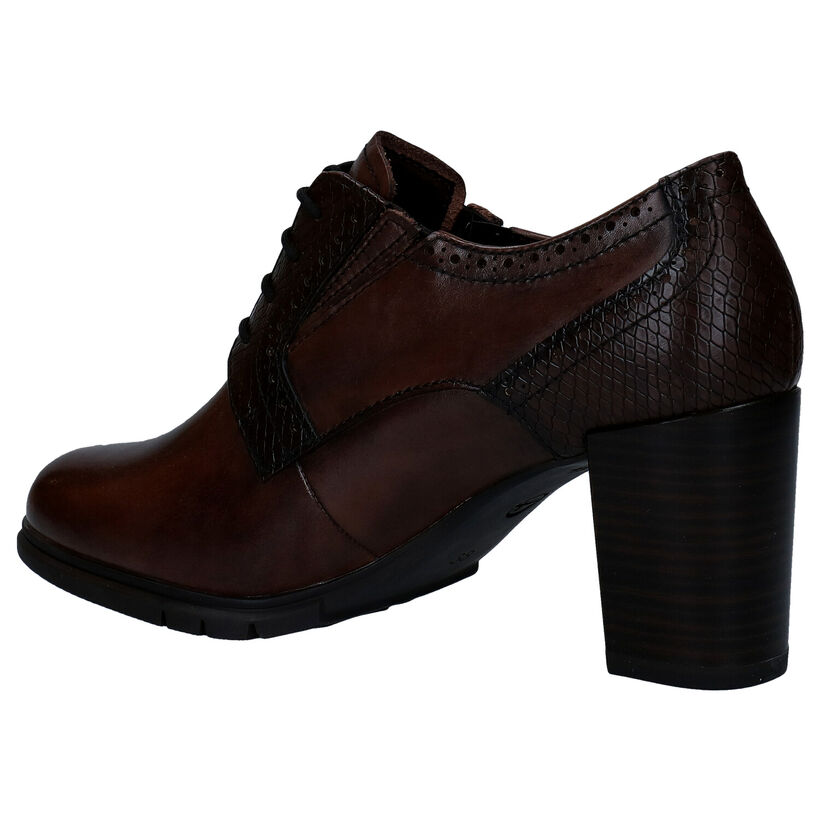 Tamaris TOUCH it Bruine Enkelpumps in leer (280739)