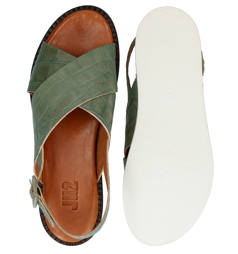 JH2 Sandales plates en Cognac pour femmes (289506)
