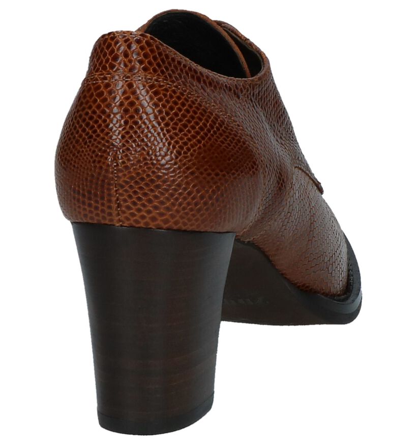 Zinda Veterschoenen met Hak Cognac in leer (227030)