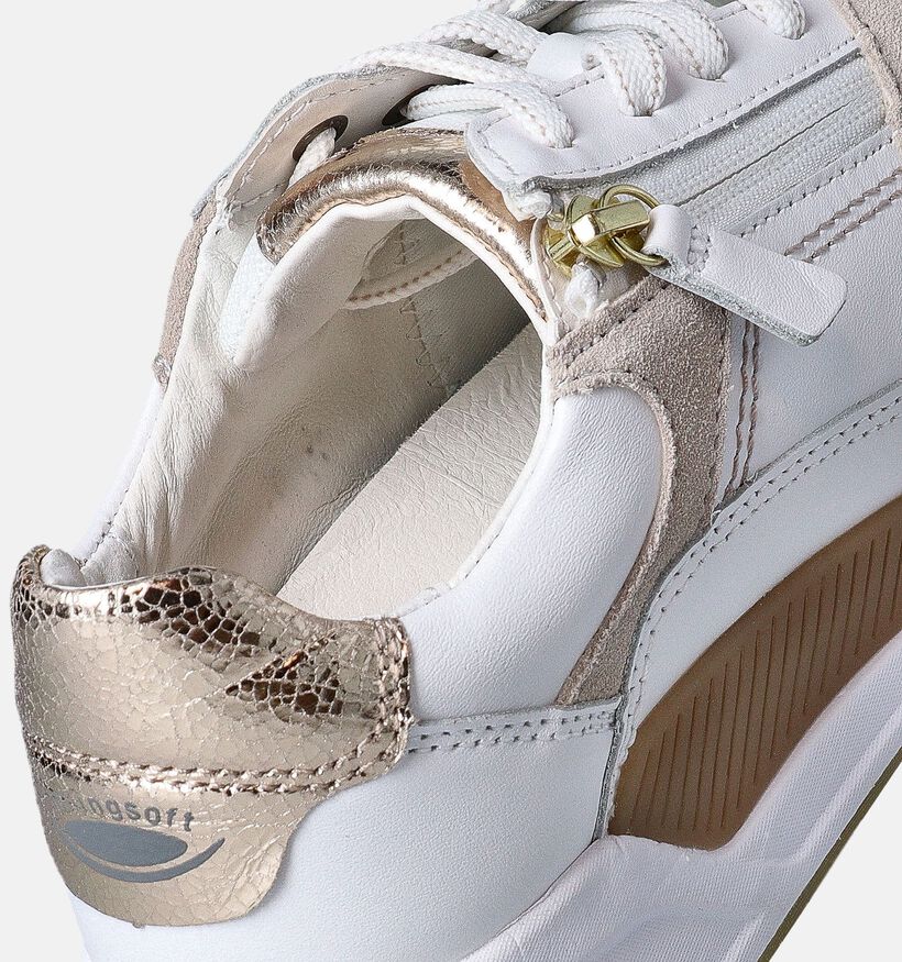 Gabor Rollingsoft Witte Veterschoenen voor dames (352069) - geschikt voor steunzolen