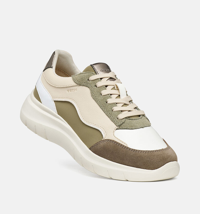 Geox Plummery Groene Sneakers voor dames (378085) - geschikt voor steunzolen