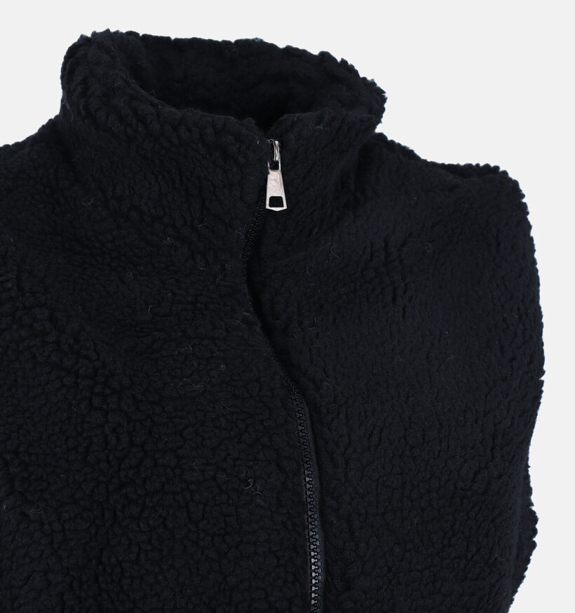 Via Limone Teddy Gilet sans maches en Noir pour femmes (326106)