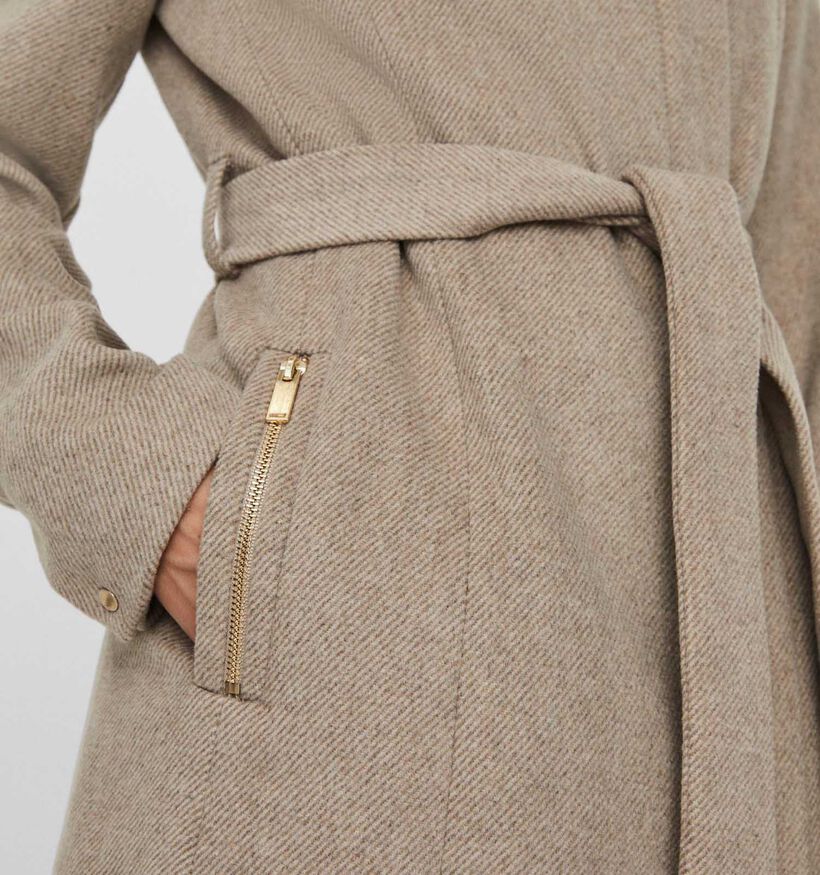 Vero Moda Grijze Halflange wollen jas voor dames (328984)