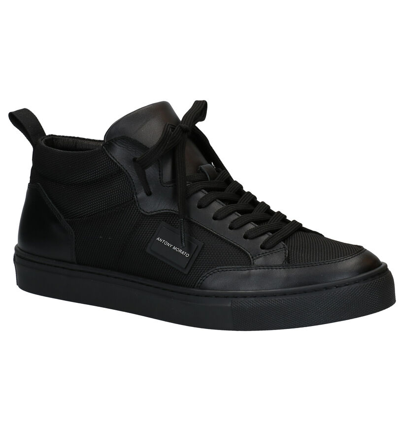 Antony Morato Zwarte Hoge Schoenen in leer (282683)