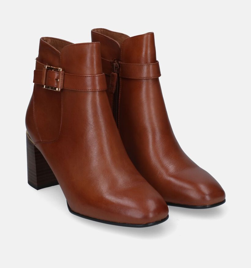 Tamaris Bottines à talons en Cognac en cuir (315438)