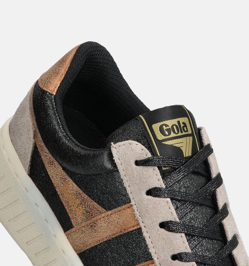 Gola Superslam Blaze II Zwarte/Beige Sneakers voor dames (360816) - geschikt voor steunzolen