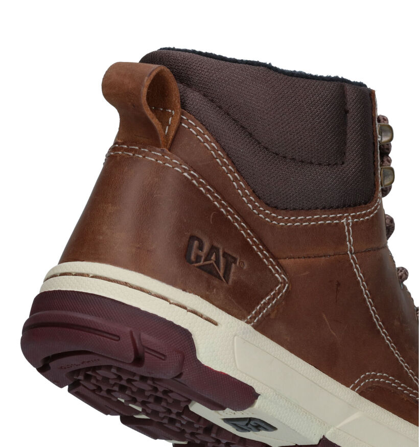 Caterpillar Colfax Bottines en Cognac pour hommes (329666) - pour semelles orthopédiques