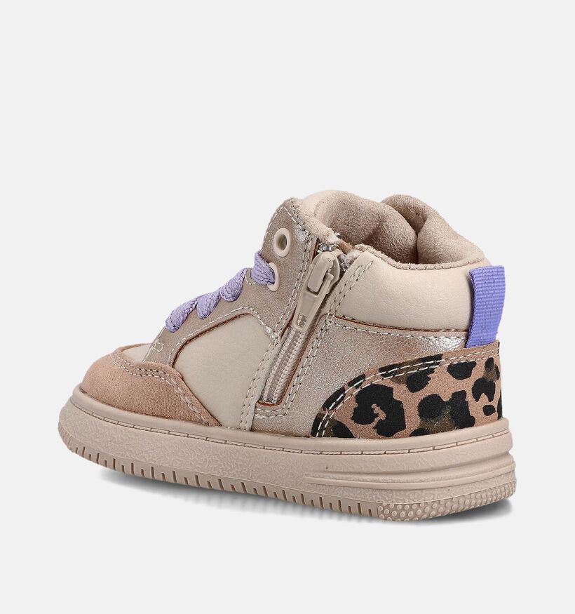 Milo & Mila Leopard Beige Sneakers voor meisjes (362926) - geschikt voor steunzolen