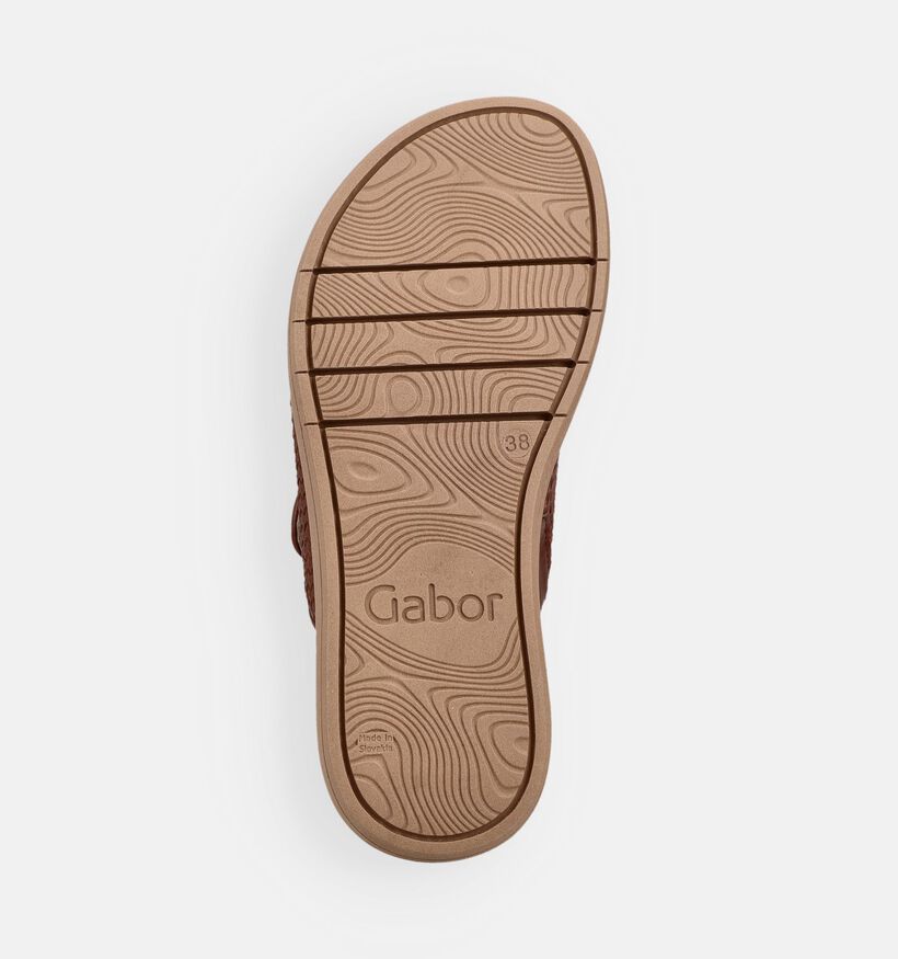 Best Fitting Nu-pieds plates en Cognac pour femmes (371216)