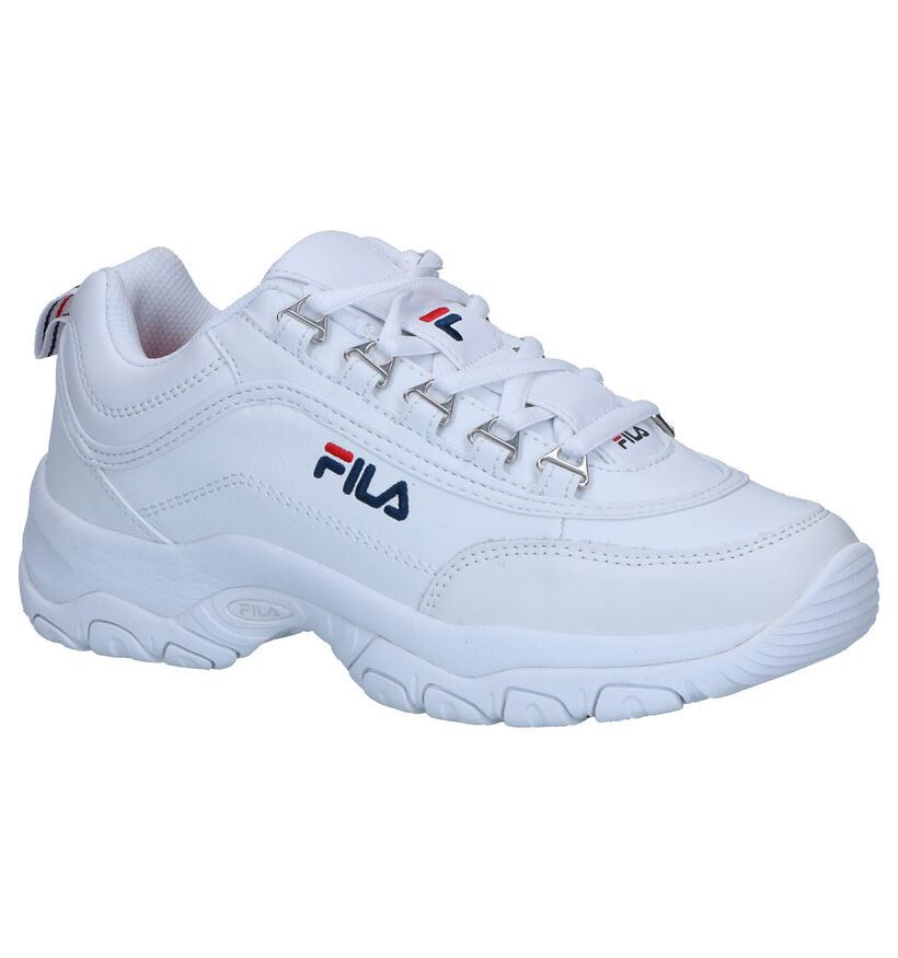 Fila Strada Low Witte Sneakers in leer (265577)