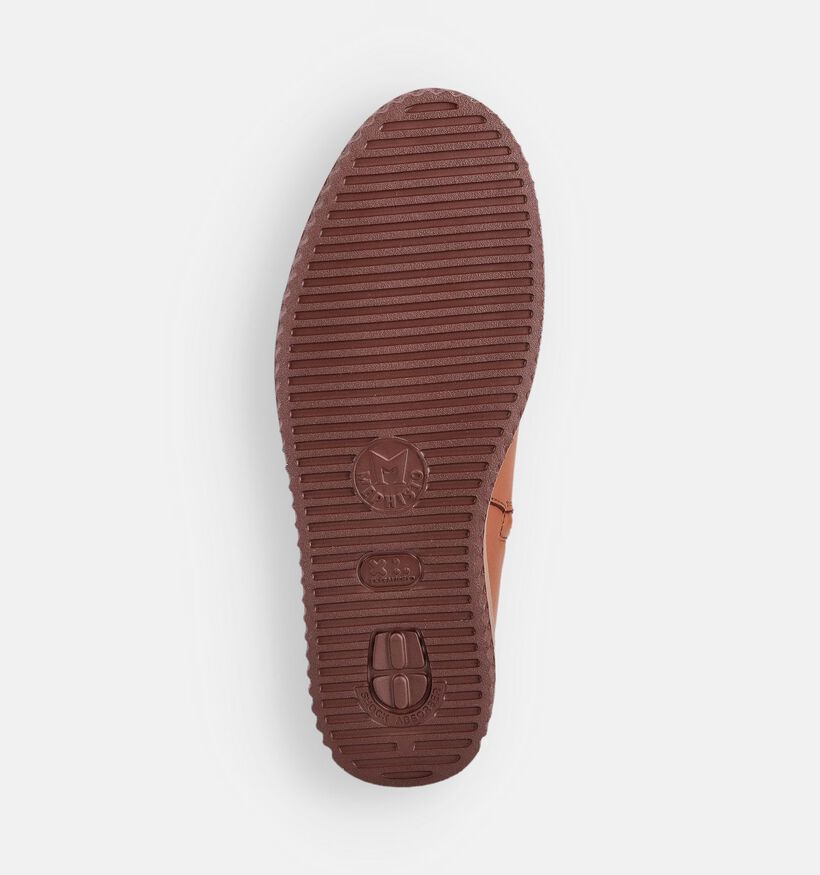 Mephisto Badia Bottines plates en Cognac pour femmes (362823) - pour semelles orthopédiques