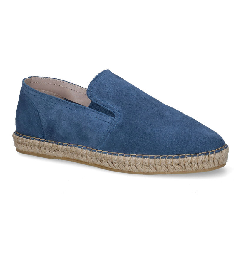 Poelman Espadrilles en Bleu en nubuck (310338)