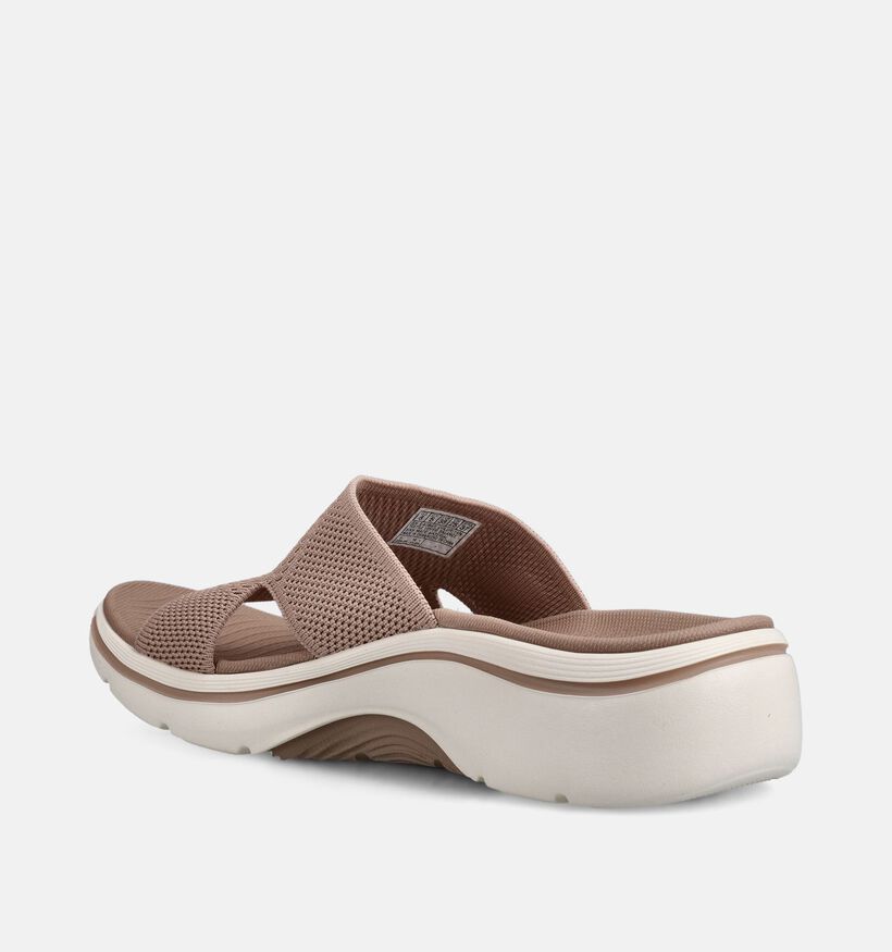 Skechers Go Walk Arch Fit 2.0 Dakota Nu-pieds en Marron pour femmes (371242)