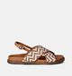 Geox Adelash Bruine Sandalen Chevron voor dames (351674)