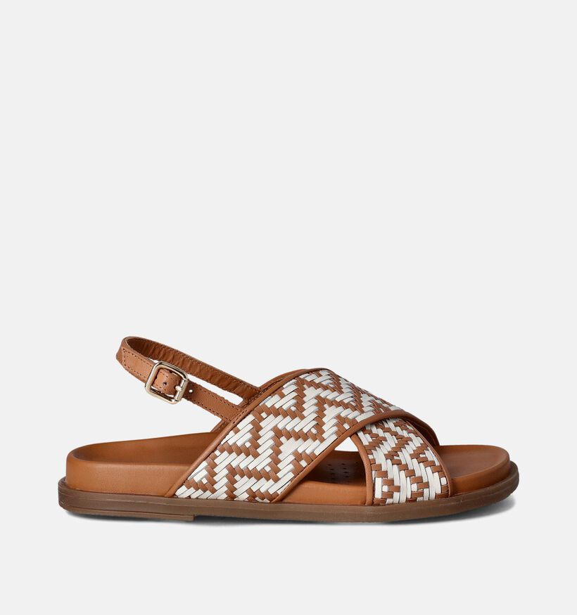Geox Adelash Bruine Sandalen Chevron voor dames (351674)