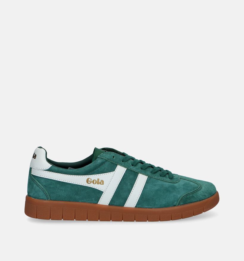 Gola Hurricane Suede Groene Sneakers voor heren (336328) - geschikt voor steunzolen