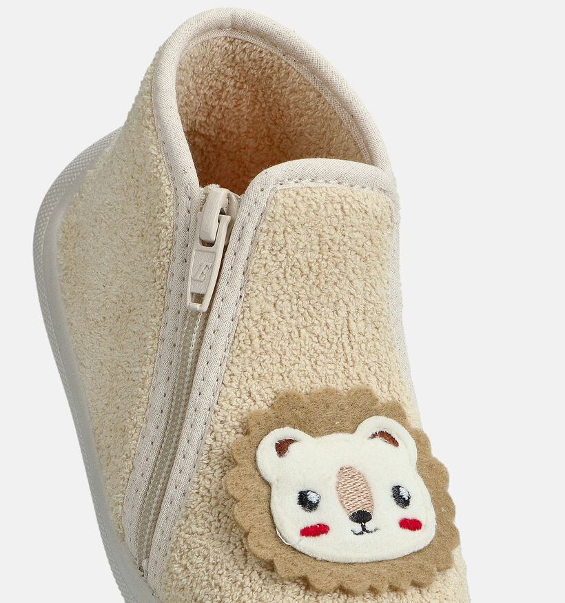 Little David Lion Beige Pantoffels voor meisjes, jongens (374933) - geschikt voor steunzolen