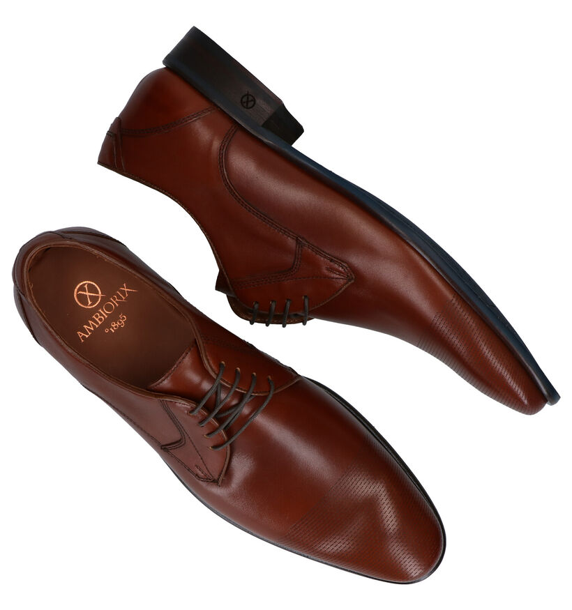 Ambiorix Flavius Cognac Geklede Veterschoenen in leer (283931)