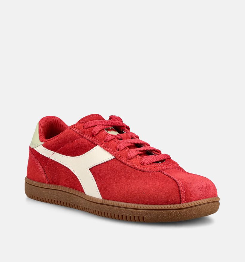 Diadora Tokyo Baskets sportives en Rouge pour femmes (369033) - pour semelles orthop&eacute;diques