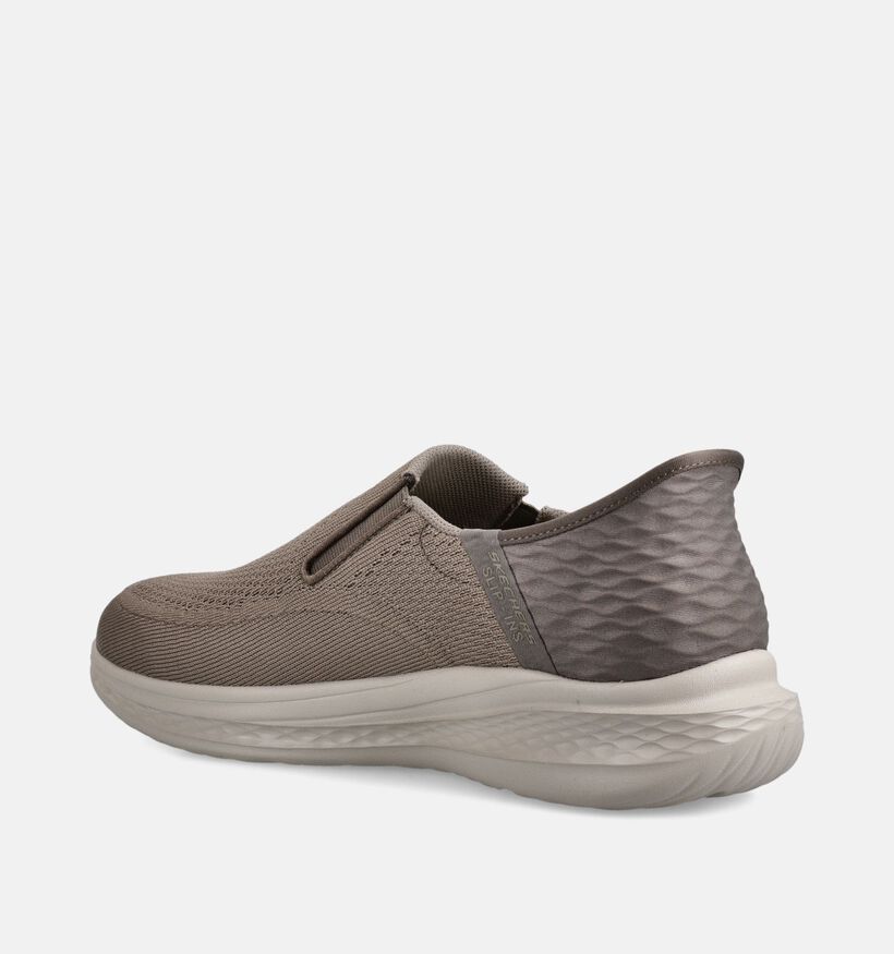 Skechers Slade Deacon Knitted Slip-ons en Taupe pour hommes (367478) - pour semelles orthop&eacute;diques