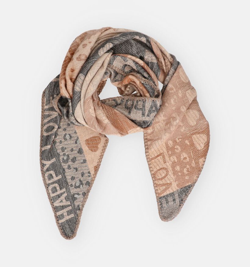 Via Limone Châle en Marron/Beige pour femmes (367378)