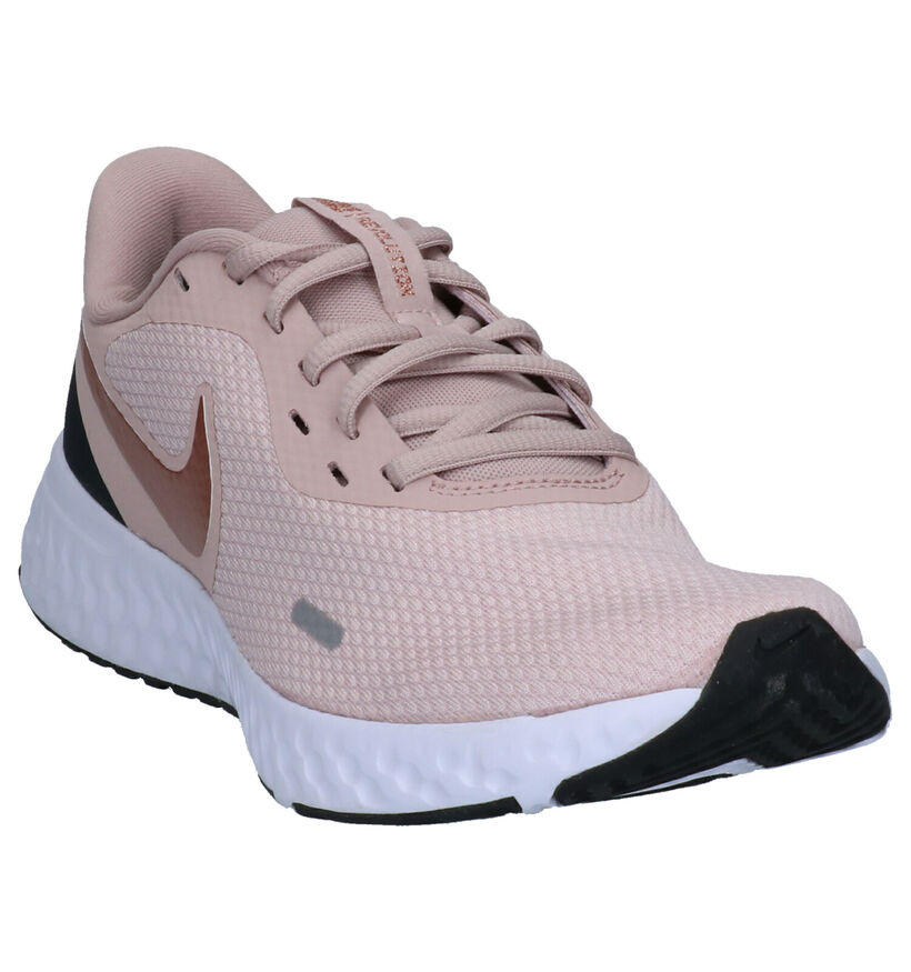 Nike Revolution 5 Zwarte Sneakers in kunstleer (290920)