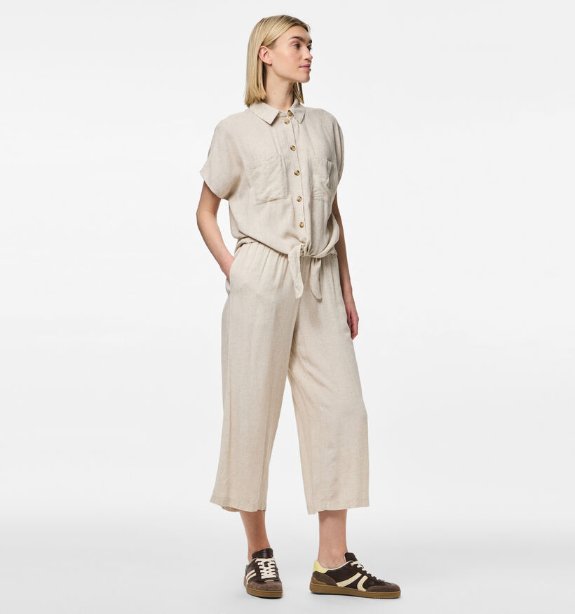 Pieces Pia Pantalon jupes-culottes en Beige pour femmes (351115)