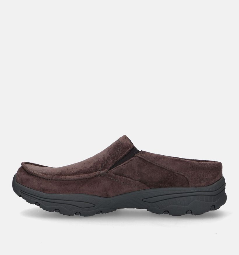 Skechers Relaxed Fit Pantoufles en Marron pour hommes (328388) - pour semelles orthopédiques