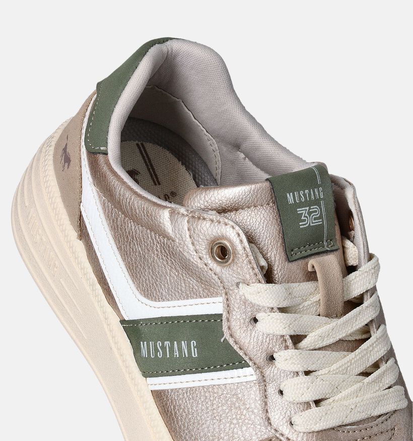 Mustang Gouden Sneakers voor dames (353431) - geschikt voor steunzolen