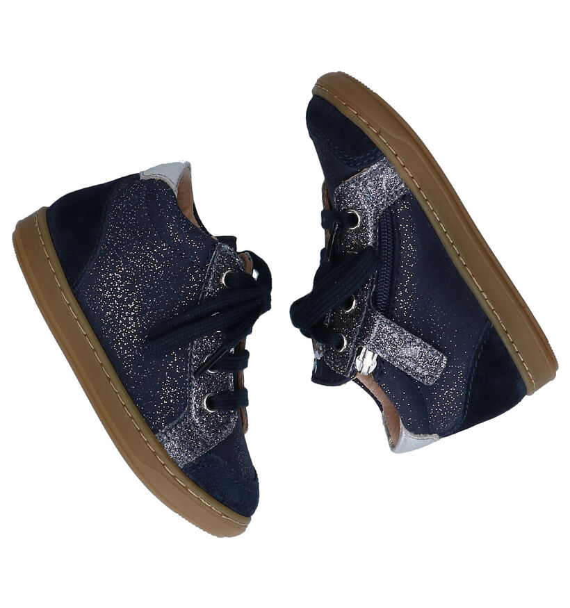 Shoo Pom Bouba Zip Box Blauwe Schoentjes in nubuck (295715)