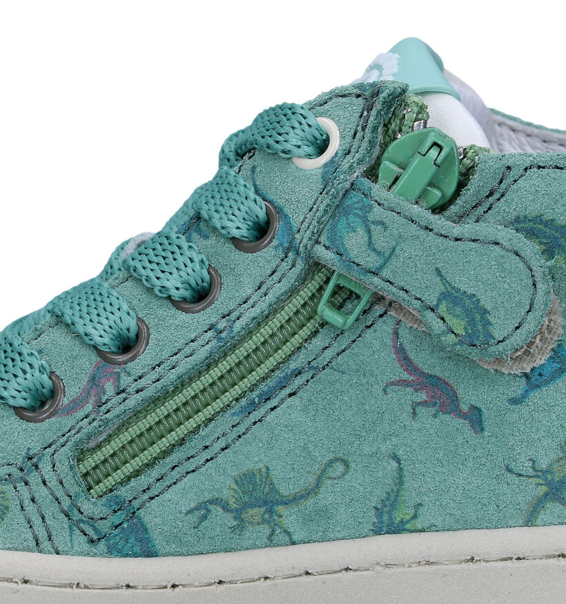 STONES and BONES Dint Blauwe Babyschoenen met dino's voor jongens (322097) - geschikt voor steunzolen