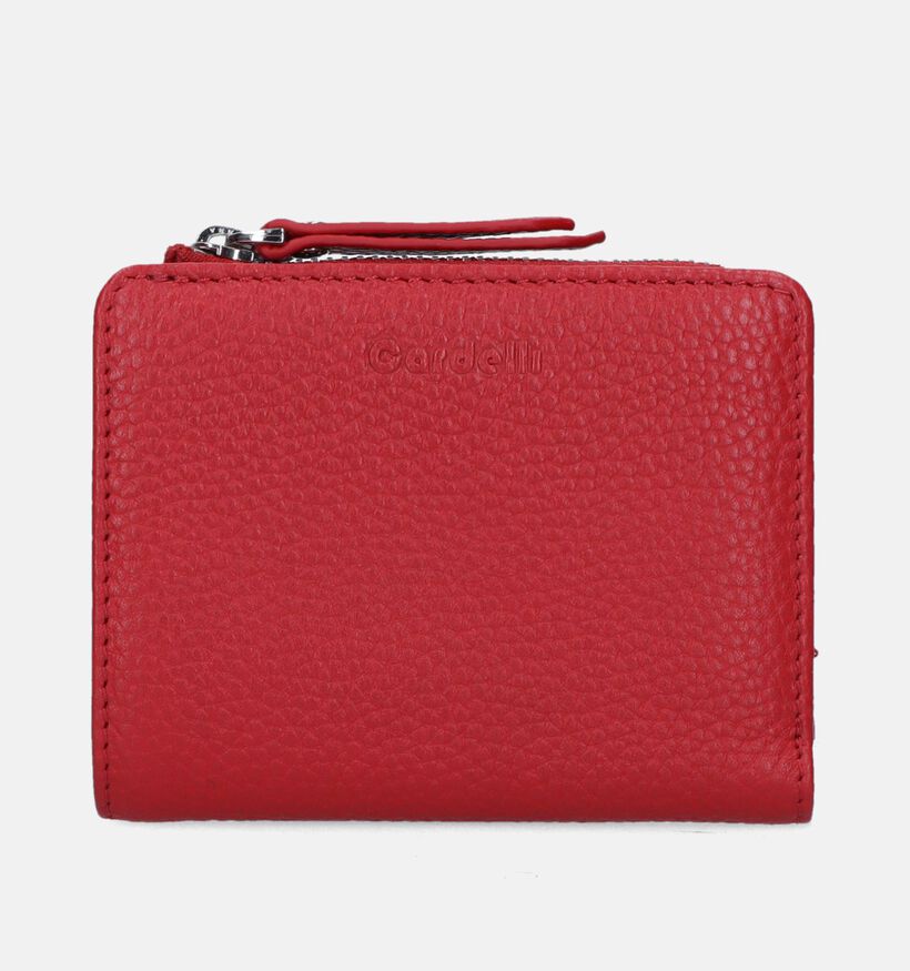 Euro-Leather Porte-monnaie zippé en Rouge pour femmes (343455)