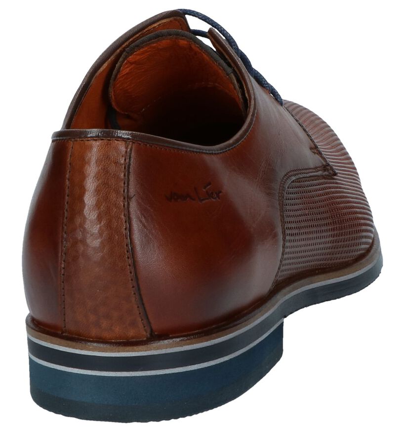 Van Lier Chaussures habillées en Cognac en cuir (241082)