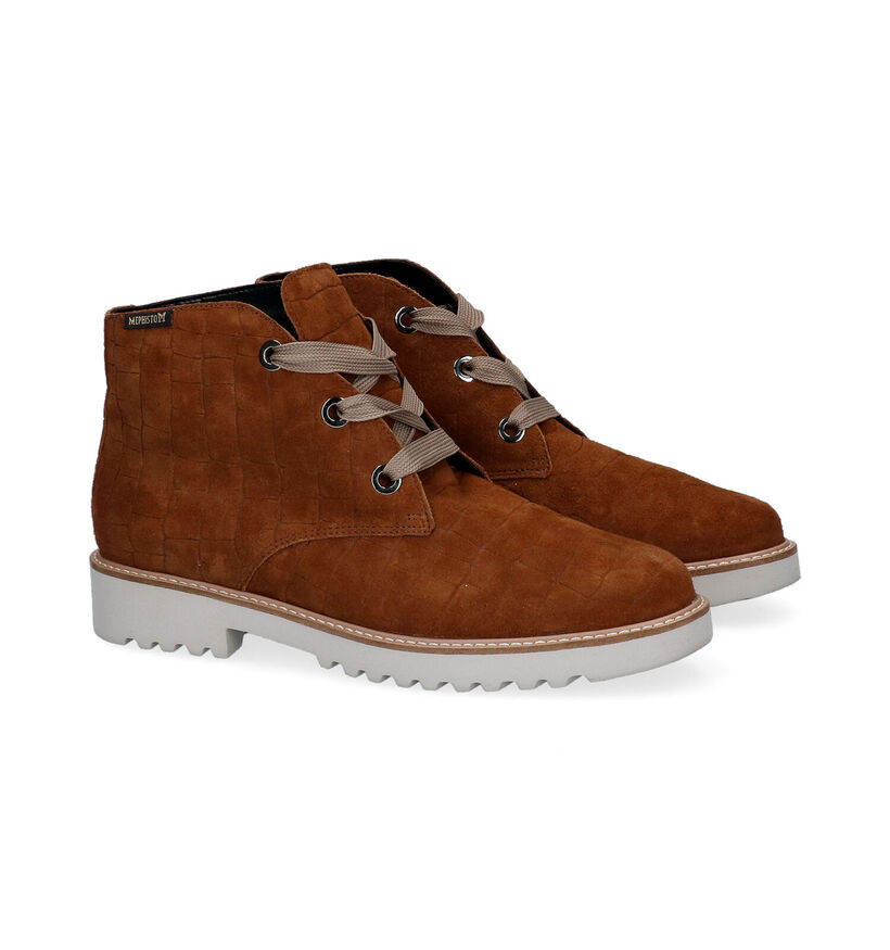 Mephisto Selma Bottillons en Cognac pour femmes (298112) - pour semelles orthopédiques